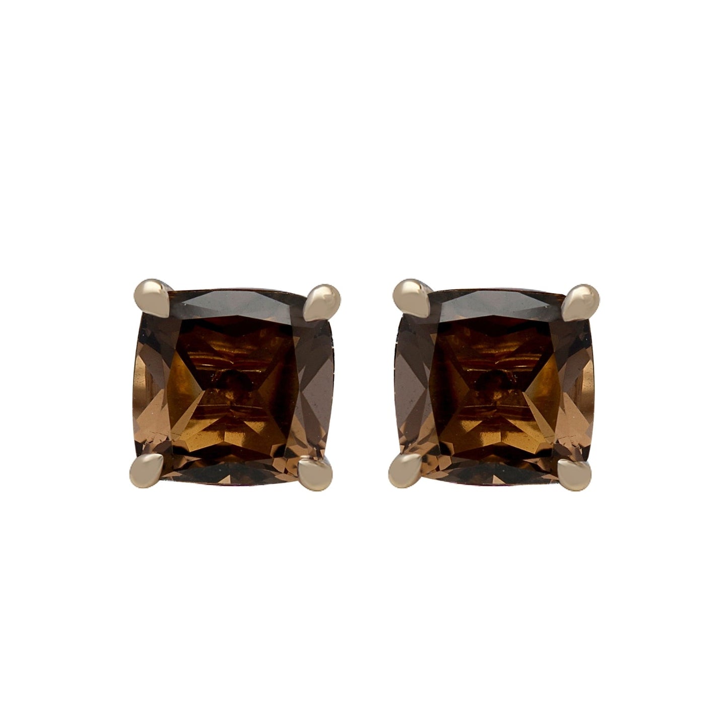 122E0443-02-Smoky-Quartz-Cushion-Cut-Stud-Earrings-in-18K-Yellow-Gold