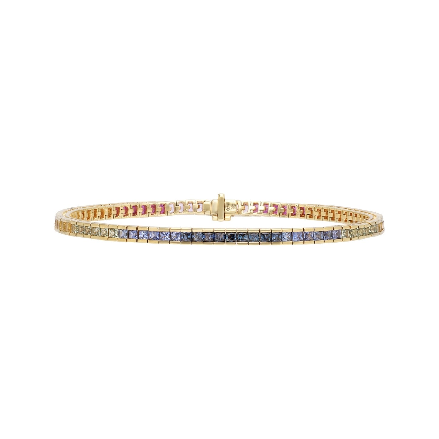 Arc-en-ciel : Bracelet Tennis en Or Jaune 18 carats