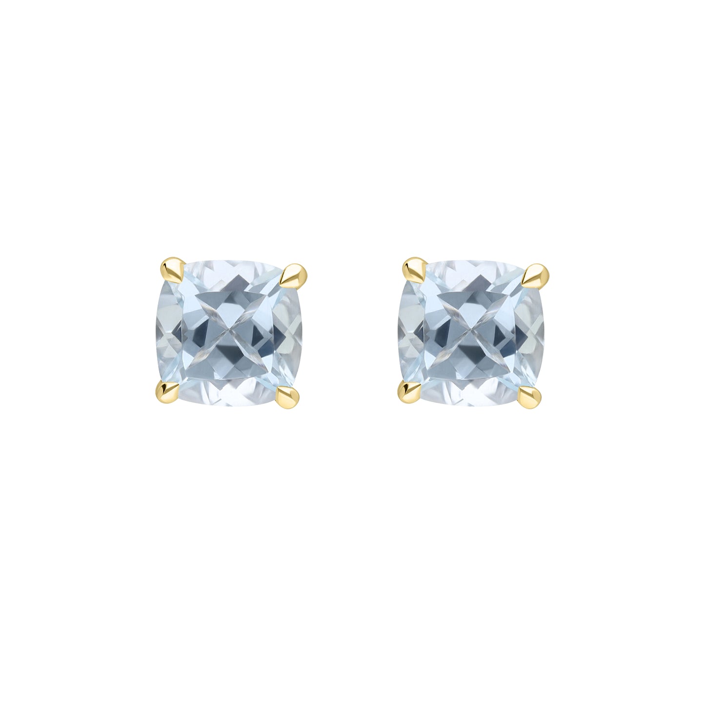 Les Intemporelles : Boucles D'Oreilles Solitaires Taille Coussin