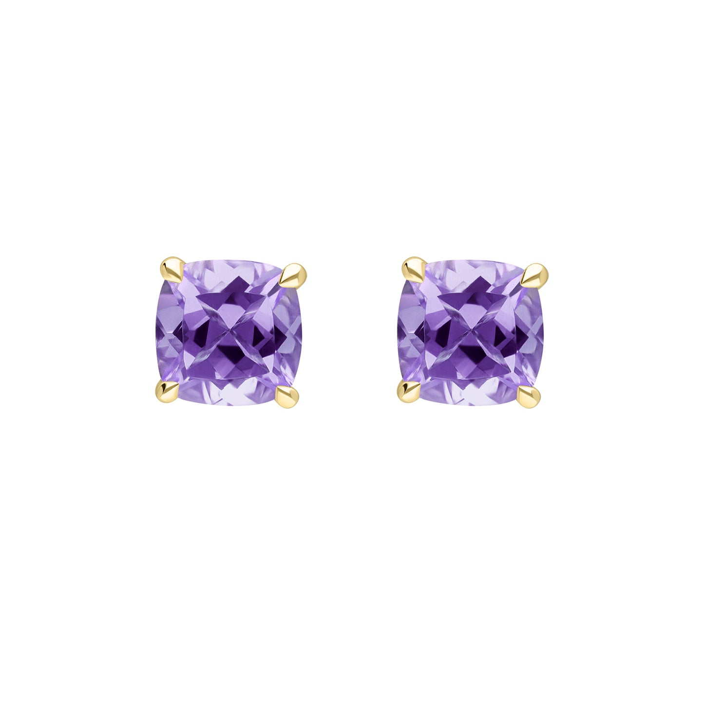 Les Intemporelles : Boucles D'Oreilles Solitaires Taille Coussin