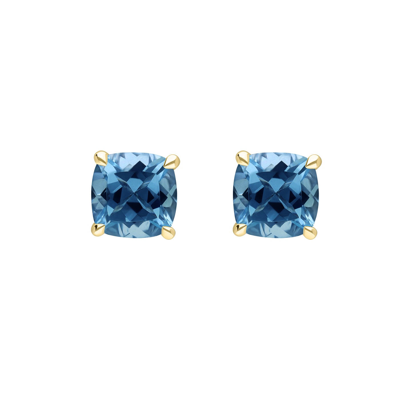 Les Intemporelles : Boucles D'Oreilles Solitaires Taille Coussin