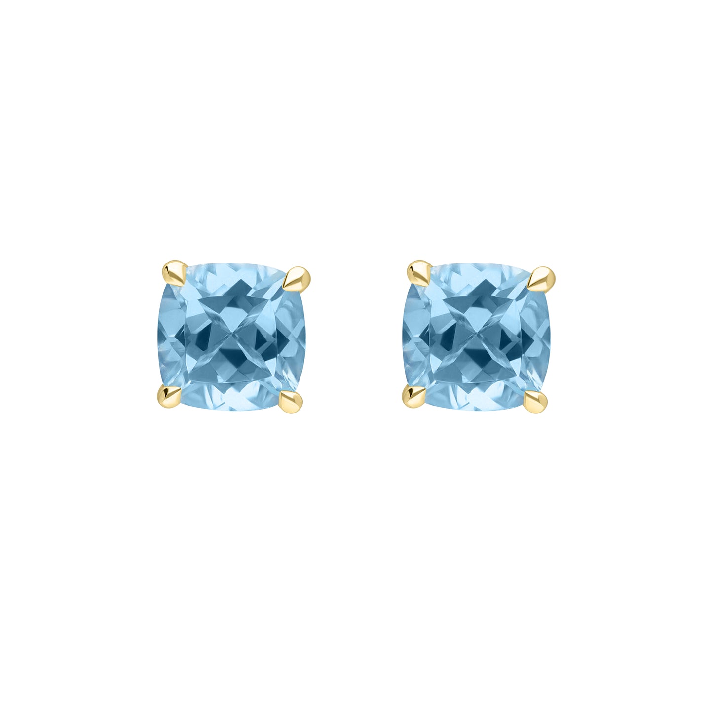 Les Intemporelles : Boucles D'Oreilles Solitaires Taille Coussin