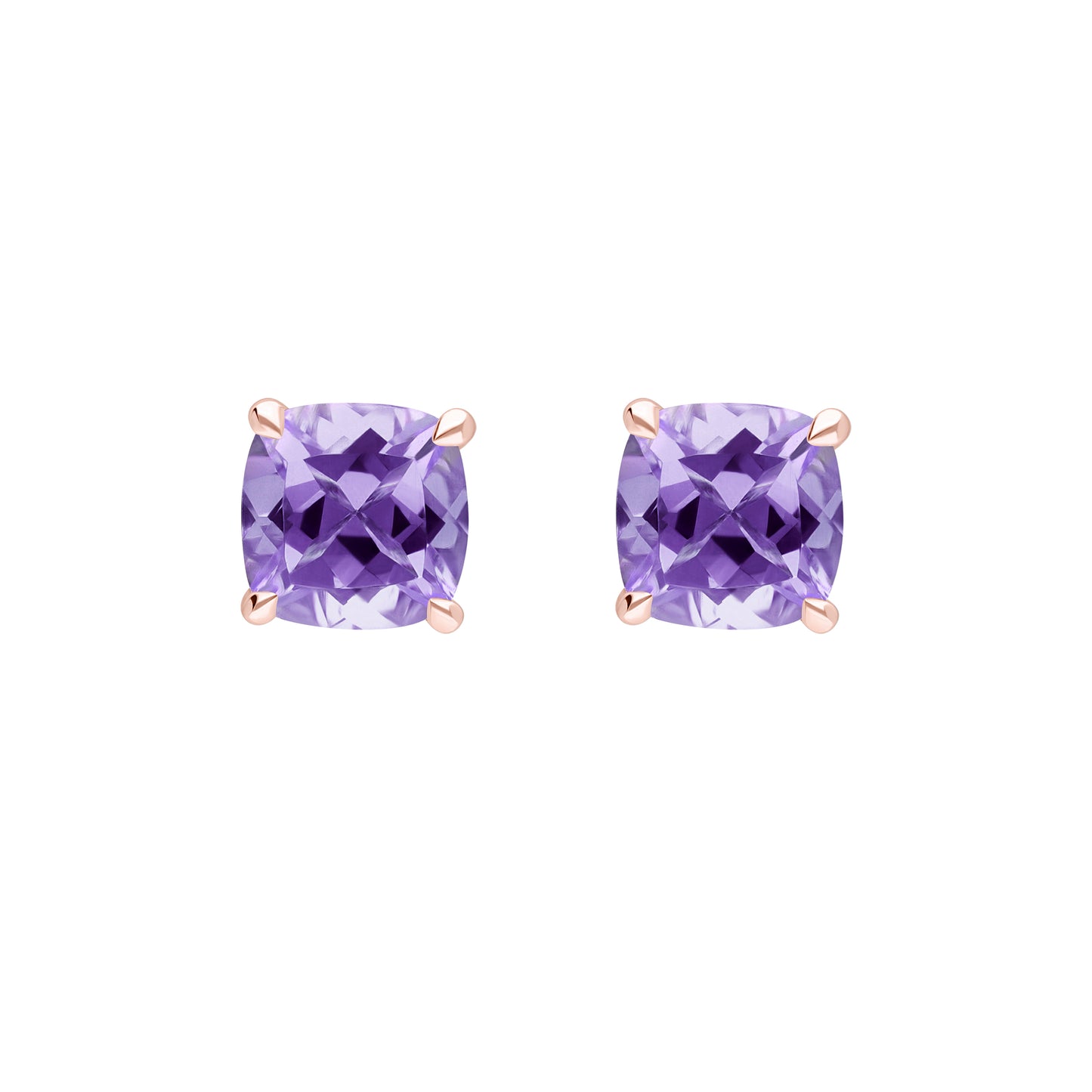Les Intemporelles : Boucles D'Oreilles Solitaires Taille Coussin