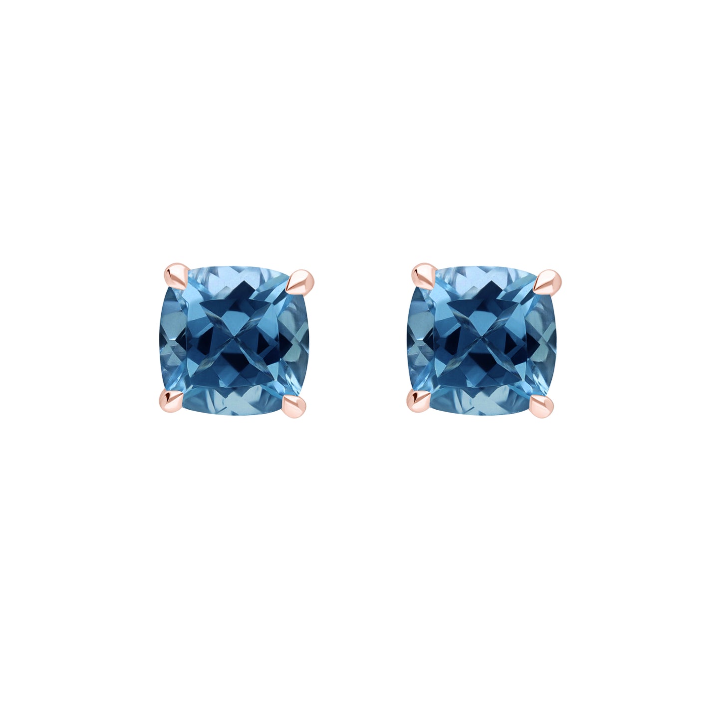 Les Intemporelles : Boucles D'Oreilles Solitaires Taille Coussin