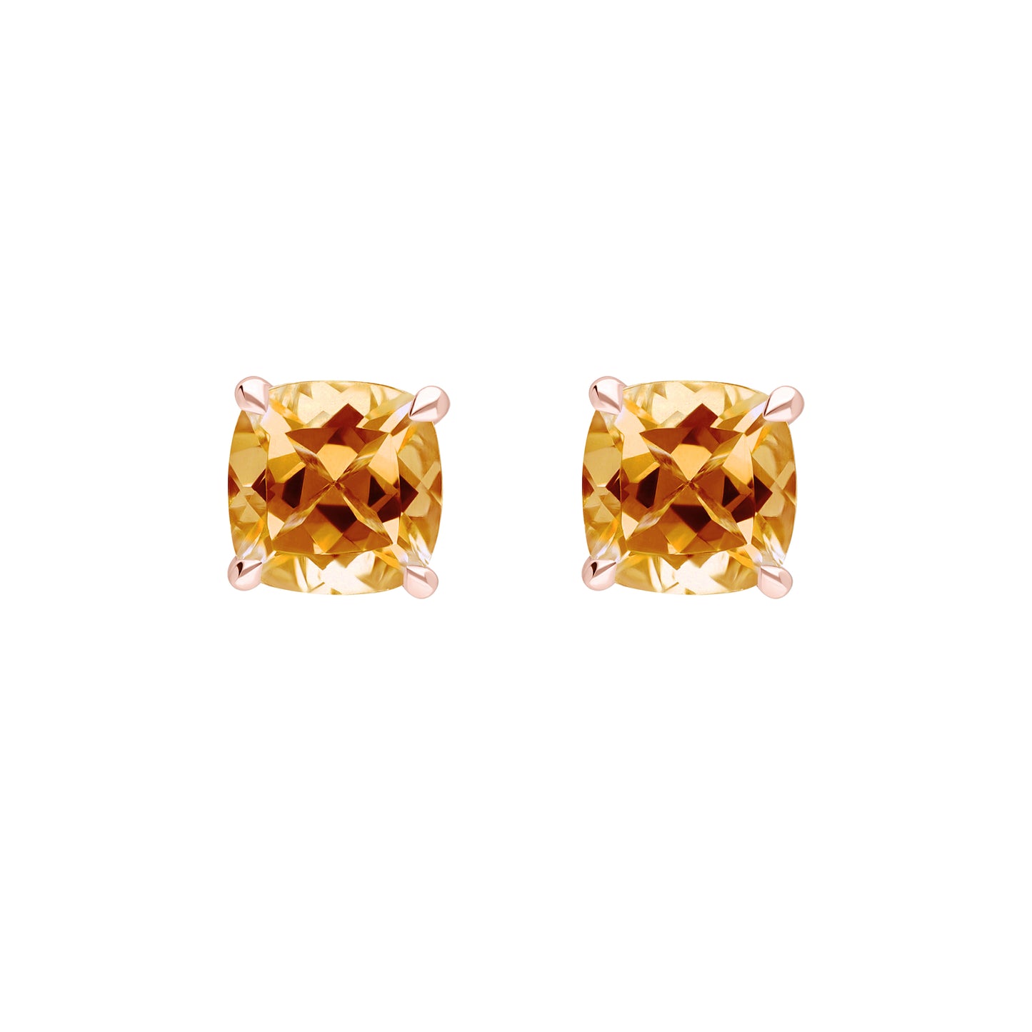 Les Intemporelles : Boucles D'Oreilles Solitaires Taille Coussin