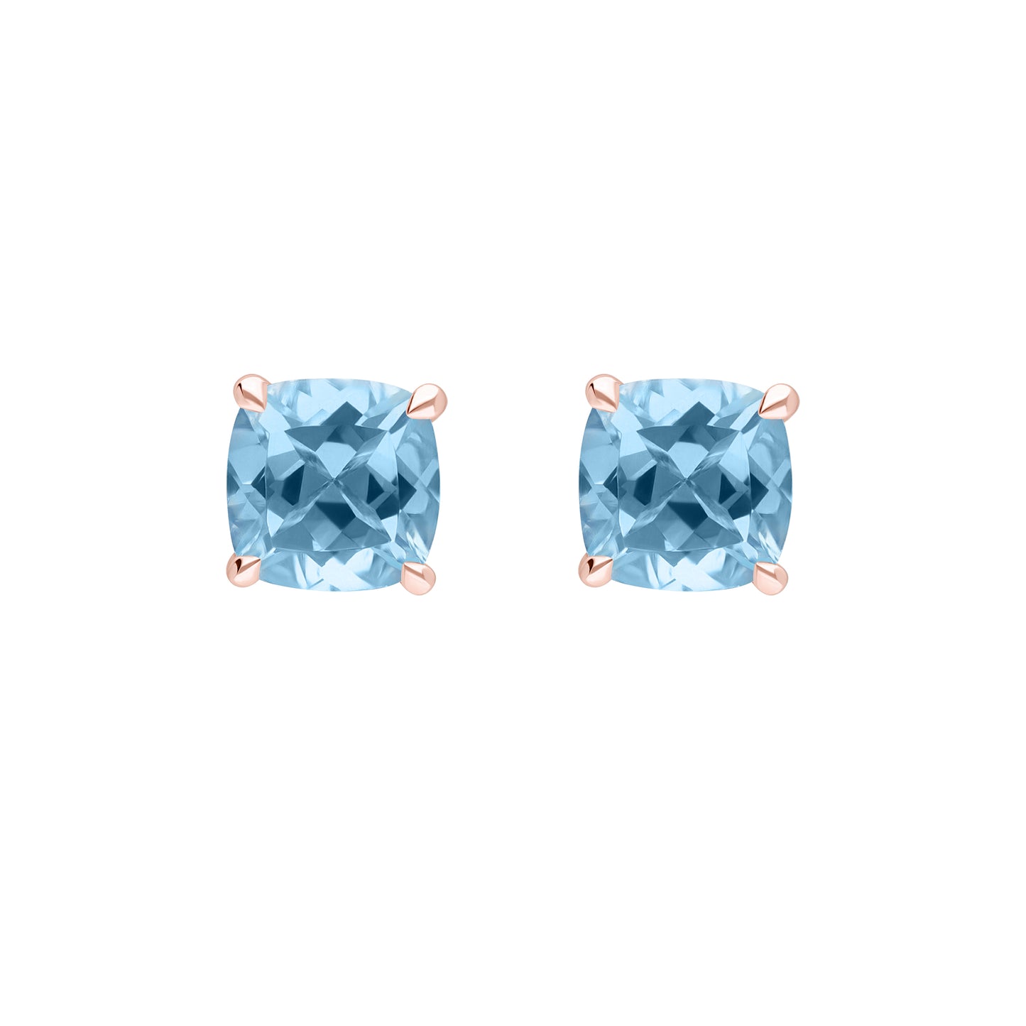Les Intemporelles : Boucles D'Oreilles Solitaires Taille Coussin
