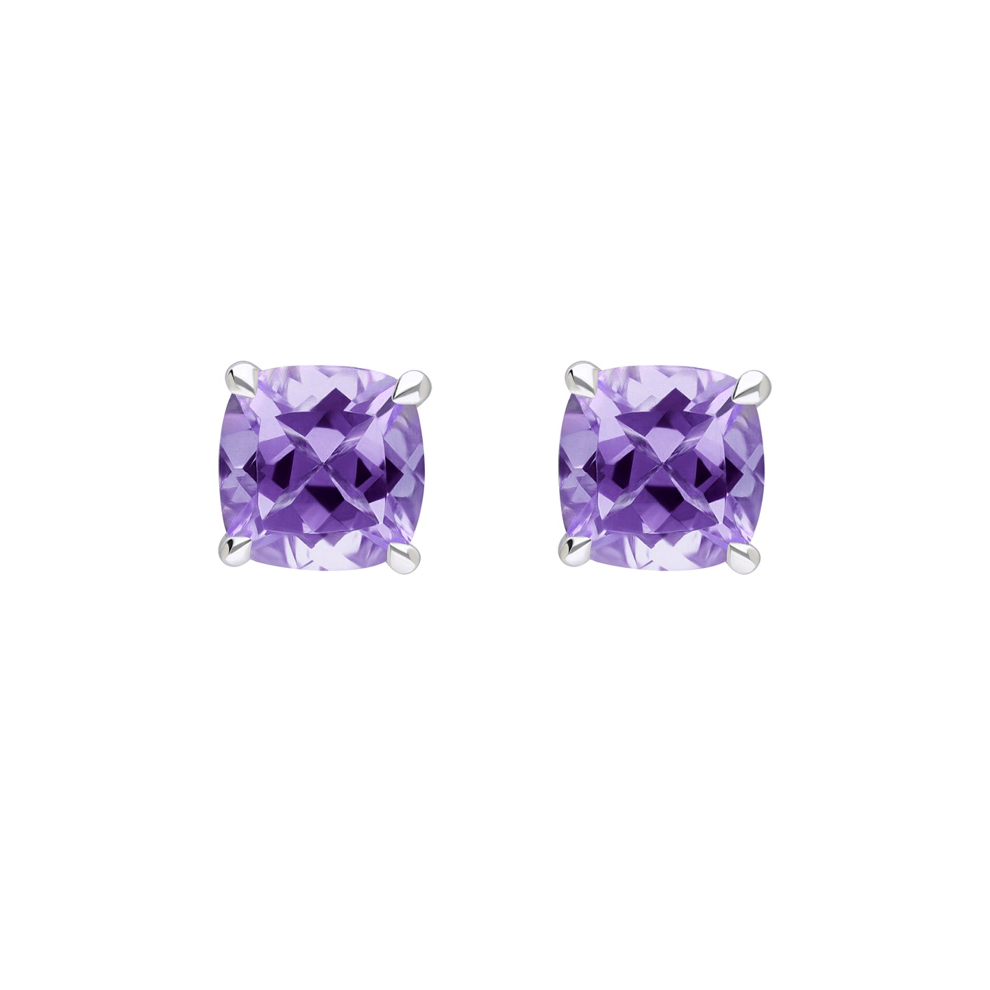 Les Intemporelles : Boucles D'Oreilles Solitaires Taille Coussin