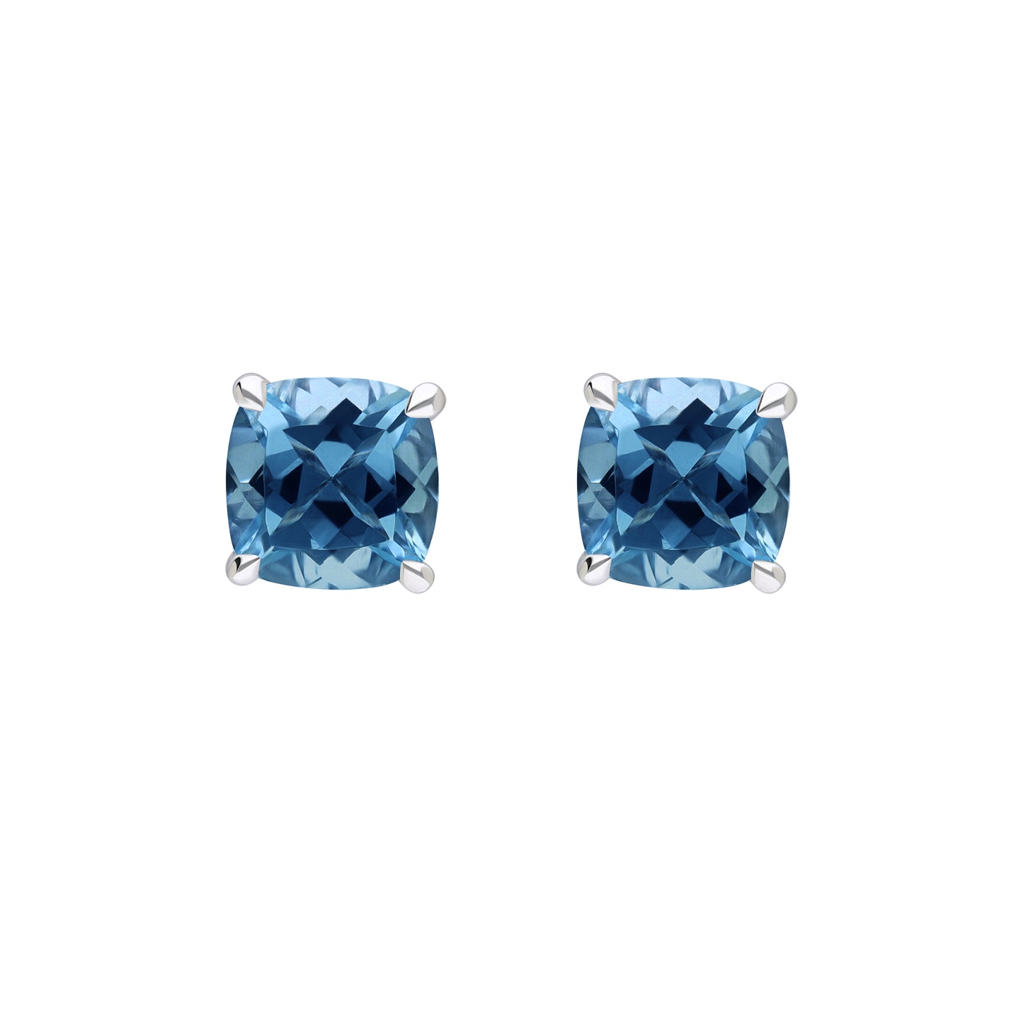 Les Intemporelles : Boucles D'Oreilles Solitaires Taille Coussin