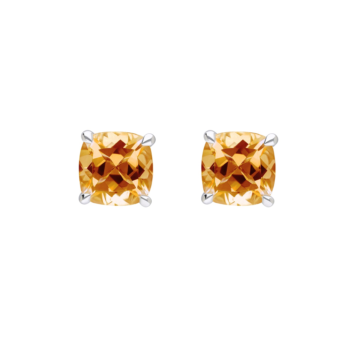 Les Intemporelles : Boucles D'Oreilles Solitaires Taille Coussin