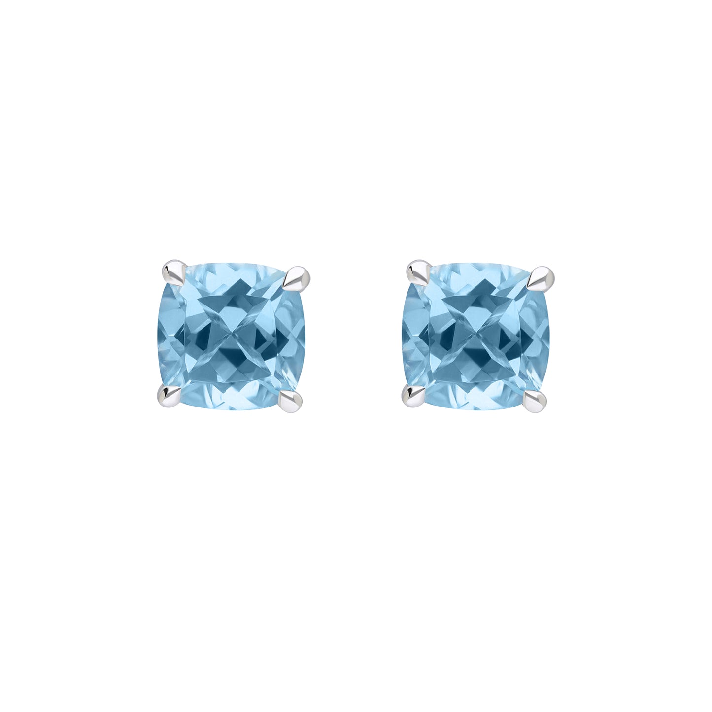 Les Intemporelles : Boucles D'Oreilles Solitaires Taille Coussin