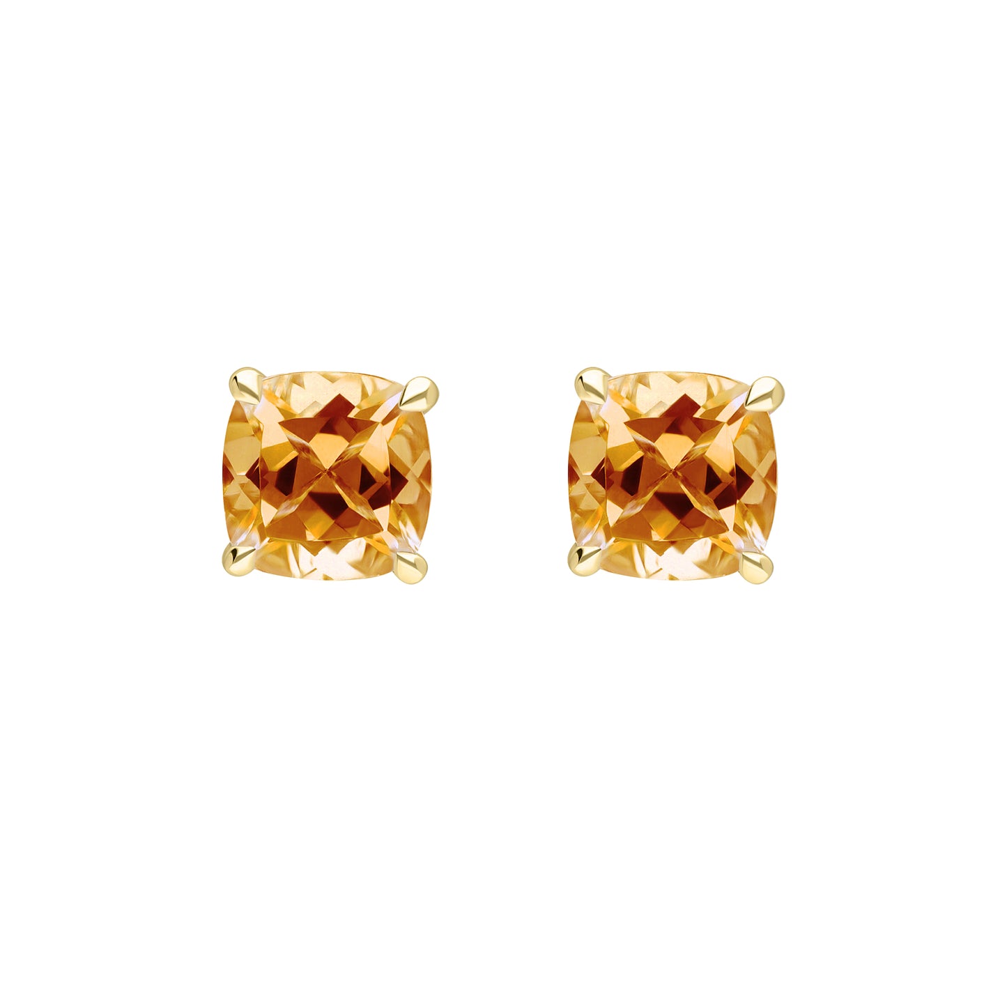 Les Intemporelles : Boucles D'Oreilles Solitaires Taille Coussin