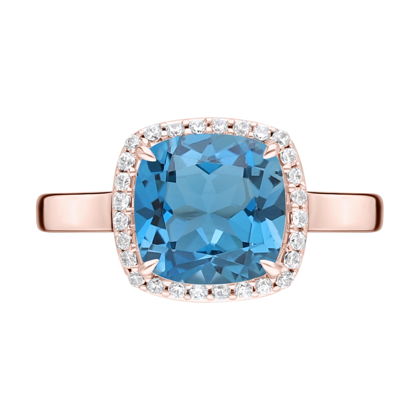 Les Intemporelles : Bague Halo Solitaire Taille Coussin & Diamants