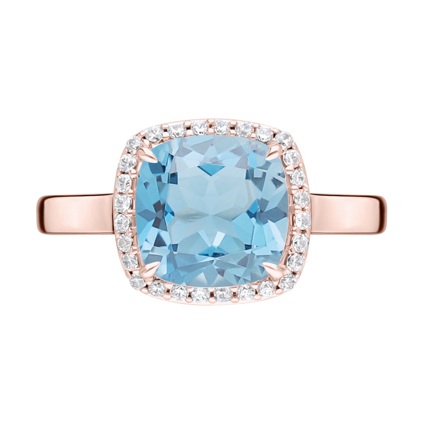 Les Intemporelles : Bague Halo Solitaire Taille Coussin & Diamants