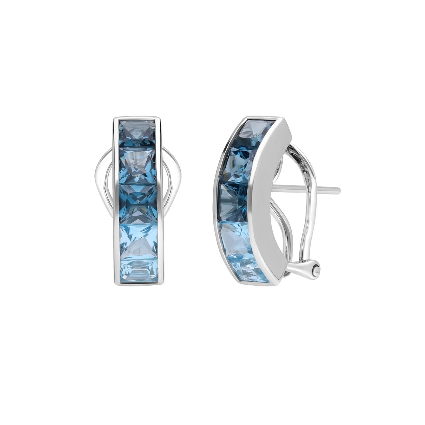 133E4270-01-Blue-Topaz-Princess-Cut-Gradiant-Hug-Hoop-Earrings-in-18K
