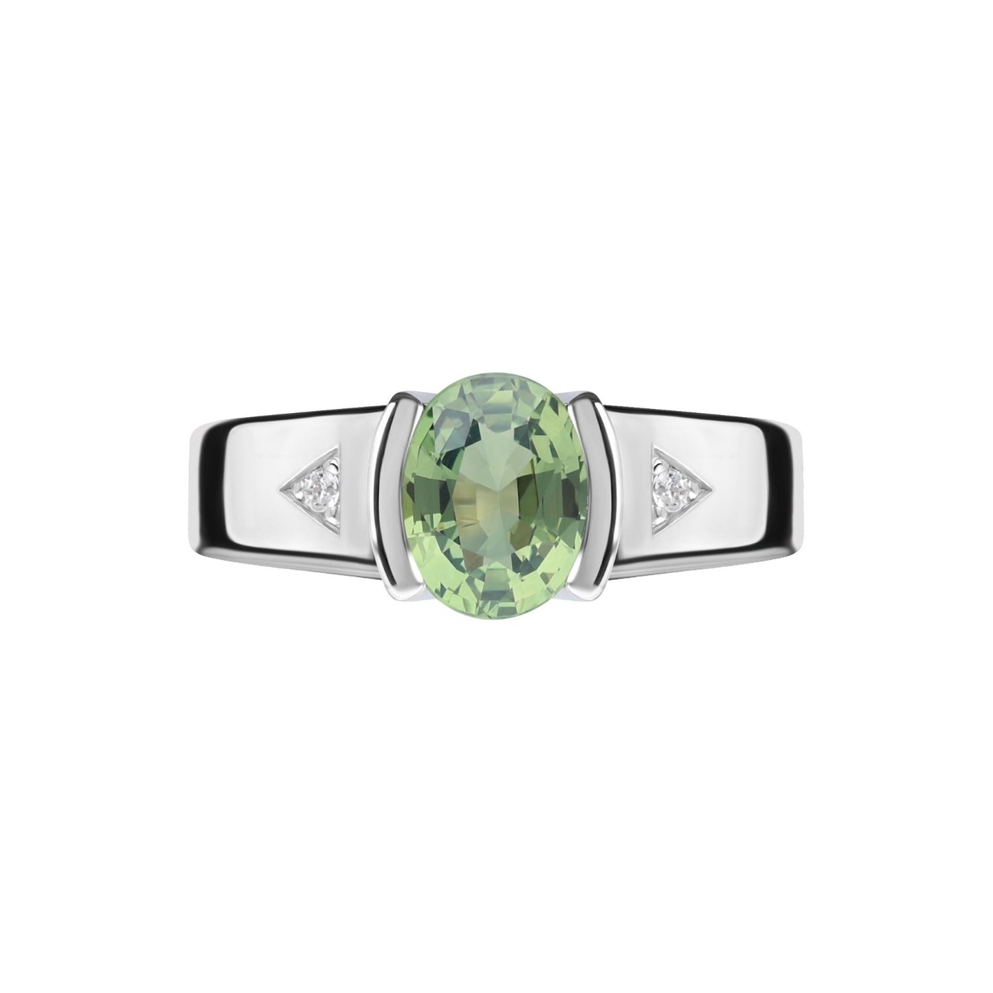 133R9907-01-Green-Sapphire-Oval-Shape-and-Diamond-Ring-in-18K